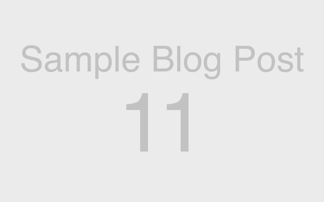 Web Blocks: Sample Blog Post 11